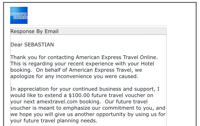 Amex enquiry summing