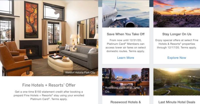 American Express Platinum Hotel Collection offers near me