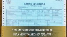 Mengecek Nomor KK
