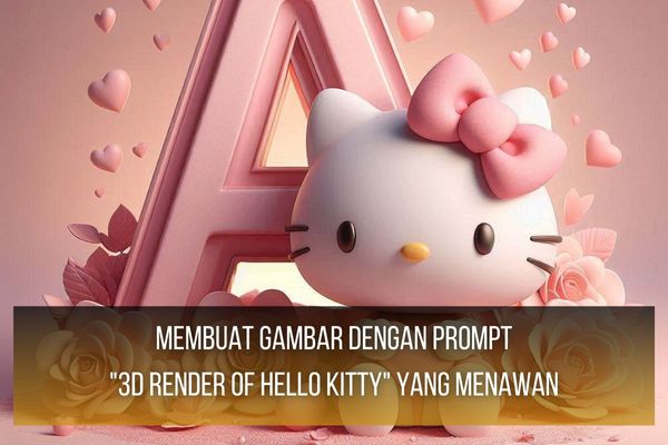 3D Render of Hello Kitty