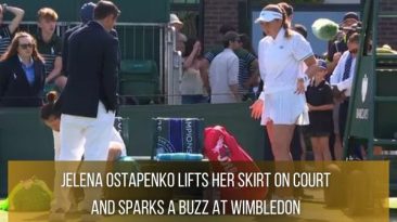 Jelena Ostapenko Lifts Her Skirt